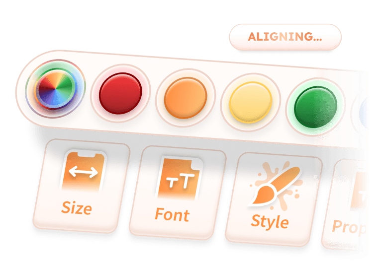 Personalize designs with your logo, colors, and brand elements